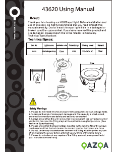 Instrukcja Qazqa 43620 Easy Lampa