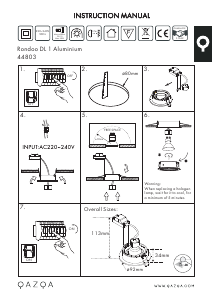 Bruksanvisning Qazqa 44803 Rondoo Lampe