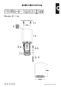 Instrukcja Qazqa 44805 Rondoo 1 Up Lampa