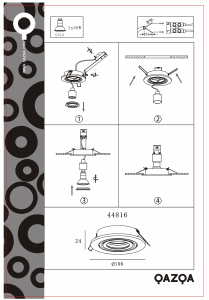 Bruksanvisning Qazqa 44816 Club Lampe