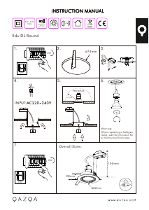 Bruksanvisning Qazqa 44884 Edu Lampe