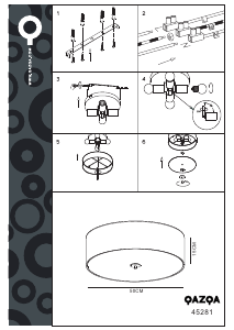 Bruksanvisning Qazqa 45281 Drum Lampe