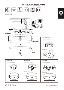 Bruksanvisning Qazqa 45283 Drum Lampa