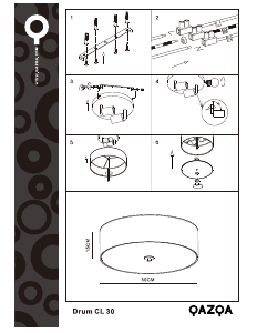 Manuale Qazqa 45285 Drum Lampada