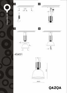 Bruksanvisning Qazqa 45451 Industry Rim Lampa