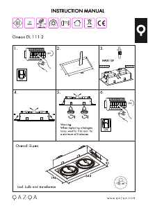 Bruksanvisning Qazqa 45474 2 Lampa