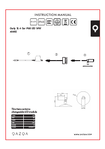 Bruksanvisning Qazqa 45482 Garly Lampa