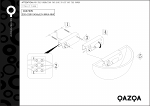 Bruksanvisning Qazqa 45638 Gipsy Chatou Lampe