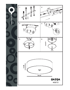 Bruksanvisning Qazqa 45913 Drum Lampe