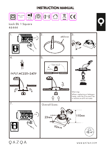 Instrukcja Qazqa 46444 Lock 1 Lampa