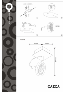 Bruksanvisning Qazqa 89015 Nox Lampa