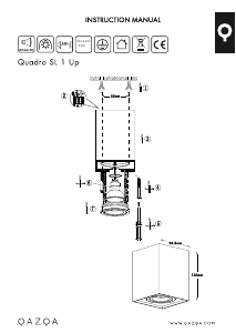 Bruksanvisning Qazqa 89200 Quadro 1 Up Lampa