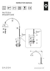 Bruksanvisning Qazqa 89324 Arc Basic Lampa