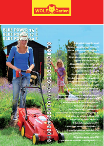 Kullanım kılavuzu Wolf Garten Blue Power 34 E Çim biçme makinesi