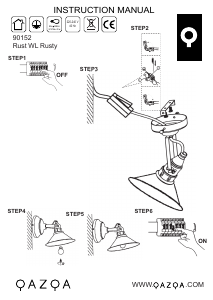 Manual de uso Qazqa 90152 Rust Lámpara