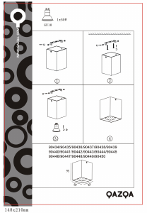 Bedienungsanleitung Qazqa 90442 Qubo 1 Leuchte