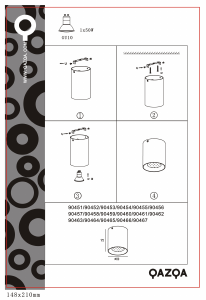 Bruksanvisning Qazqa 90458 Tubo 1 Lampa