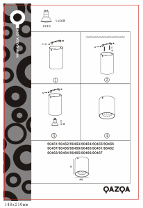 Manual de uso Qazqa 90459 Tubo 1 Lámpara