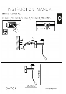 Manuale Qazqa 90591 Brescia Combi Lampada