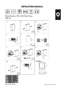 Manual de uso Qazqa 90810 Otan Outdoor 6 Lámpara