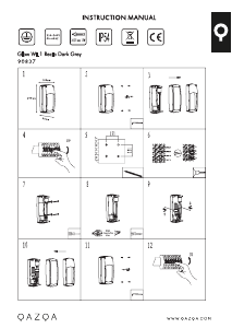 Instrukcja Qazqa 90837 Glow Recta 1 Lampa