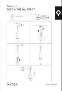 Bruksanvisning Qazqa 90845 Tubo Lampe