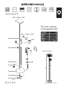 Bedienungsanleitung Qazqa 90952 Uplighter Jazzy Leuchte