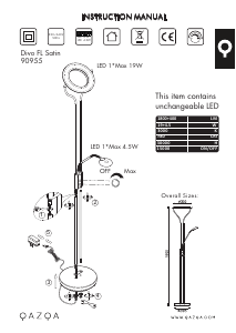 Manual de uso Qazqa 90955 Divo Lámpara