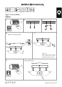 Manual de uso Qazqa 90974 Egg 3 Lámpara