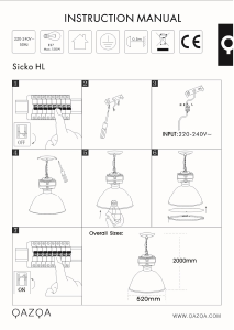 Bruksanvisning Qazqa 91038 Sicko Lampe