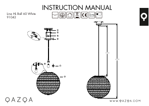 Bruksanvisning Qazqa 91042 Lina Ball 60 Lampe