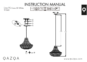 Instrukcja Qazqa 91043 Lina Cono 50 Lampa