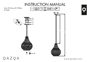 Manual de uso Qazqa 91044 Lina Drop Lámpara