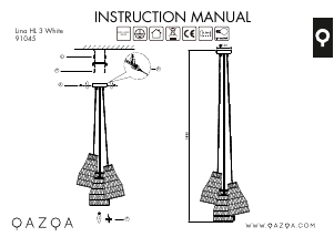 Manual de uso Qazqa 91045 Lina 3 Lámpara