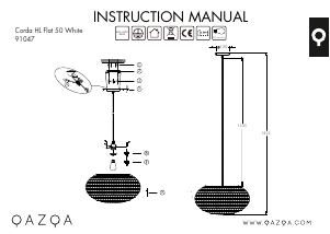 Instrukcja Qazqa 91047 Corda Flat Lampa