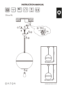 Bruksanvisning Qazqa 91091 Slice Lampe