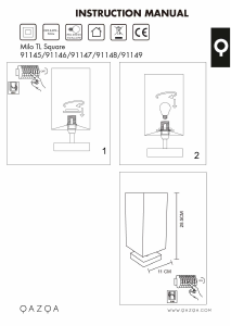 Bruksanvisning Qazqa 91145 Milo Lampe