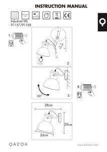 Manual de uso Qazqa 91158 Industrial Lámpara