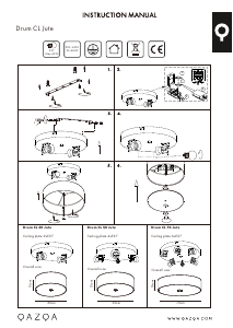 Instrukcja Qazqa 91170 Drum Jute Lampa