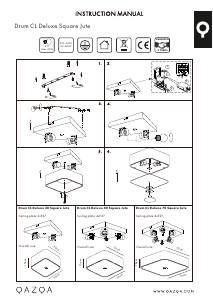 Manual de uso Qazqa 91178 Drum Deluxe Jute Lámpara