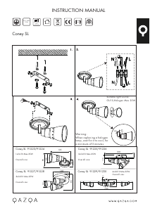 Bruksanvisning Qazqa 91230 Coney 4 Lampe