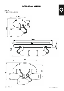 Instrukcja Qazqa 91233 Taza 1 Lampa