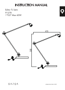 Bruksanvisning Qazqa 91278 Lampa