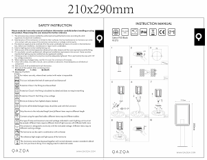 Bruksanvisning Qazqa 91373 Sutton Lampe