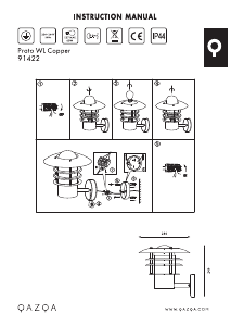 Manual de uso Qazqa 91422 Prato Lámpara