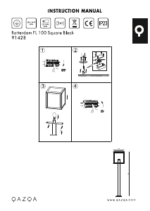 Manual de uso Qazqa 91428 Rotterdam Lámpara