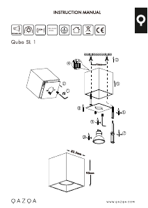 Bedienungsanleitung Qazqa 91547 Qubo 1 Leuchte