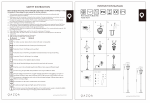 Bruksanvisning Qazqa 91576 New Orleans 1 Lampa