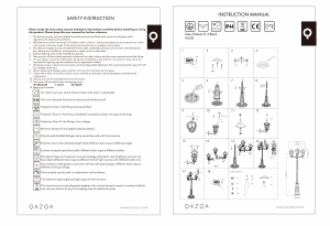 Manuale Qazqa 91578 New Orleans 3 Lampada