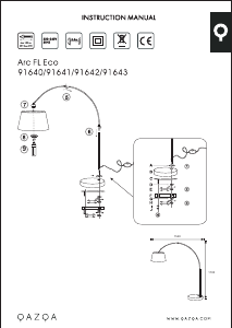 Посібник Qazqa 91640 Arc Basic Лампа